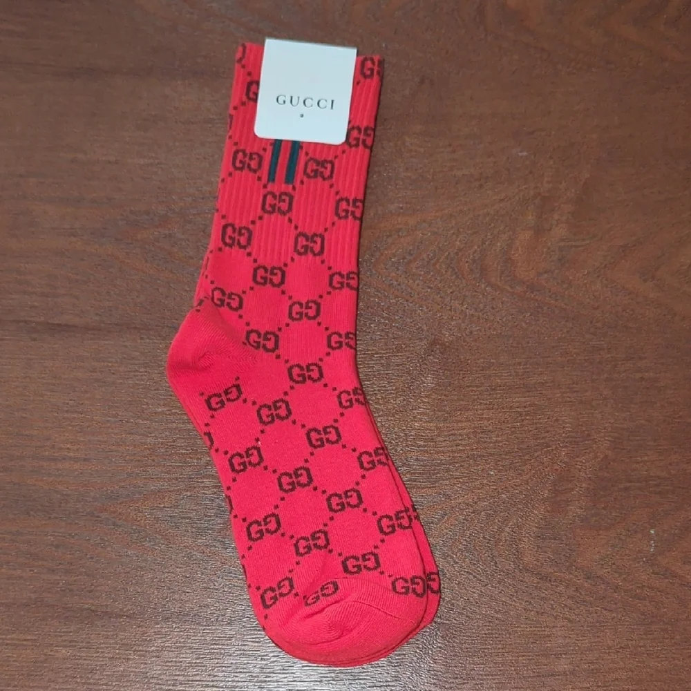 Red GG Logo Socks